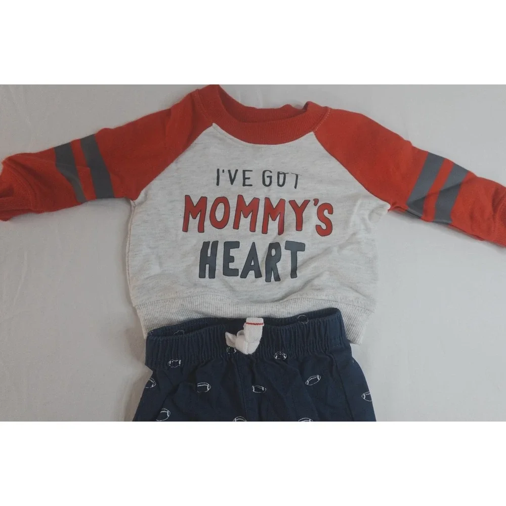 Carter's Infant Baby Boy Pullover Sweatshirt & Navy Shorts Set Size - 3 Months‎
